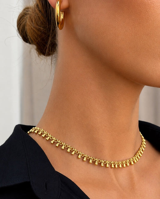 Georgiana - Classic And Elegant 18K Gold Plated Chain Necklace Gold Color