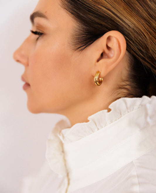 Valentina - 18k gold plated sophisticated design earrings