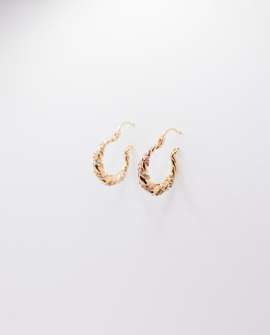 Ismay - 18k gold plated luxurious and eye-catching design earrings
