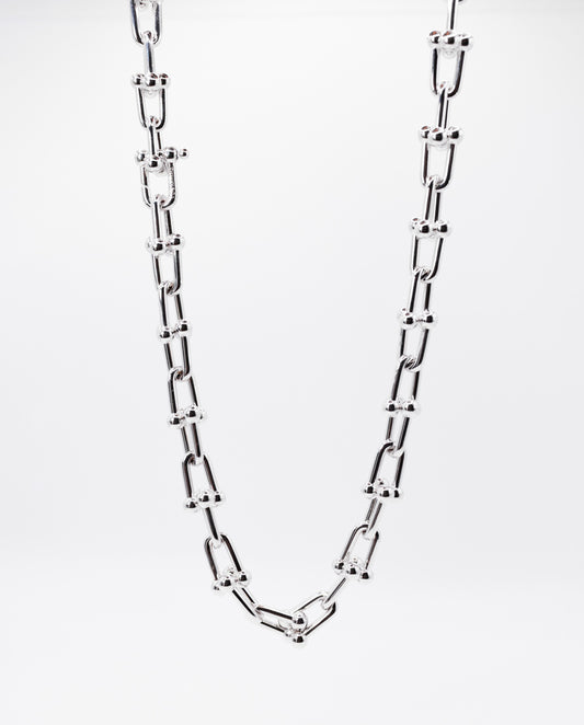Faelina - 18k gold plated chain necklace , silver color