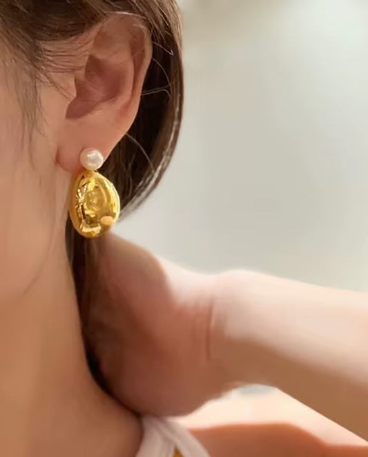 Lila - 18k gold plated elegant design transformer earrings