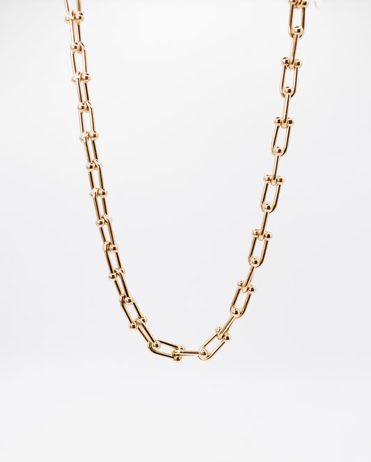 Sylvie - elegant 18k gold plated chain necklace , gold color