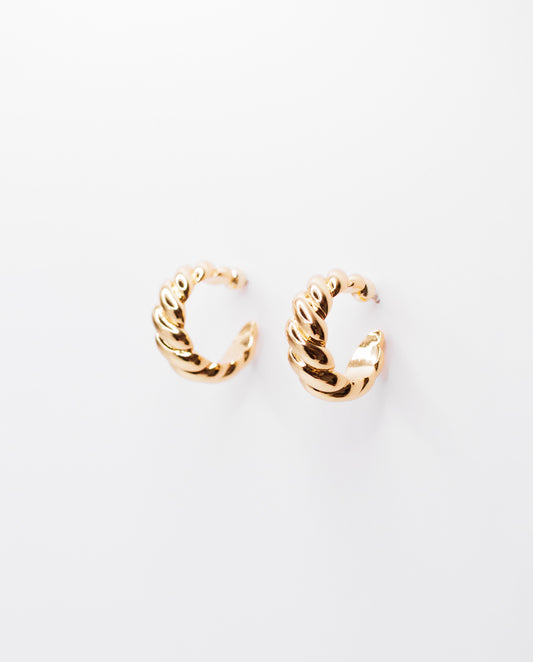 Juno - 18k gold plated stylish gold-tone hoop design