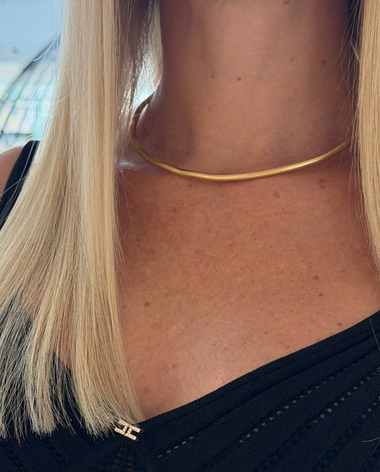 Josette - 18k gold plated choker , gold color