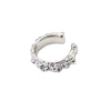 Romane - 18k gold plated textured ear cuff , silver color
