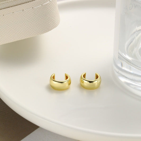 Valerie - 18k gold plated double band ear cuff , gold color