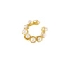 Capuci - 18k gold plated ear cuff with pearls , gold color