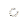 Capuci - 18k gold plated ear cuff with pearls , silver color