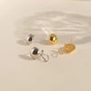 Leonora - 18k gold plated minimalist stud earrings , gold color