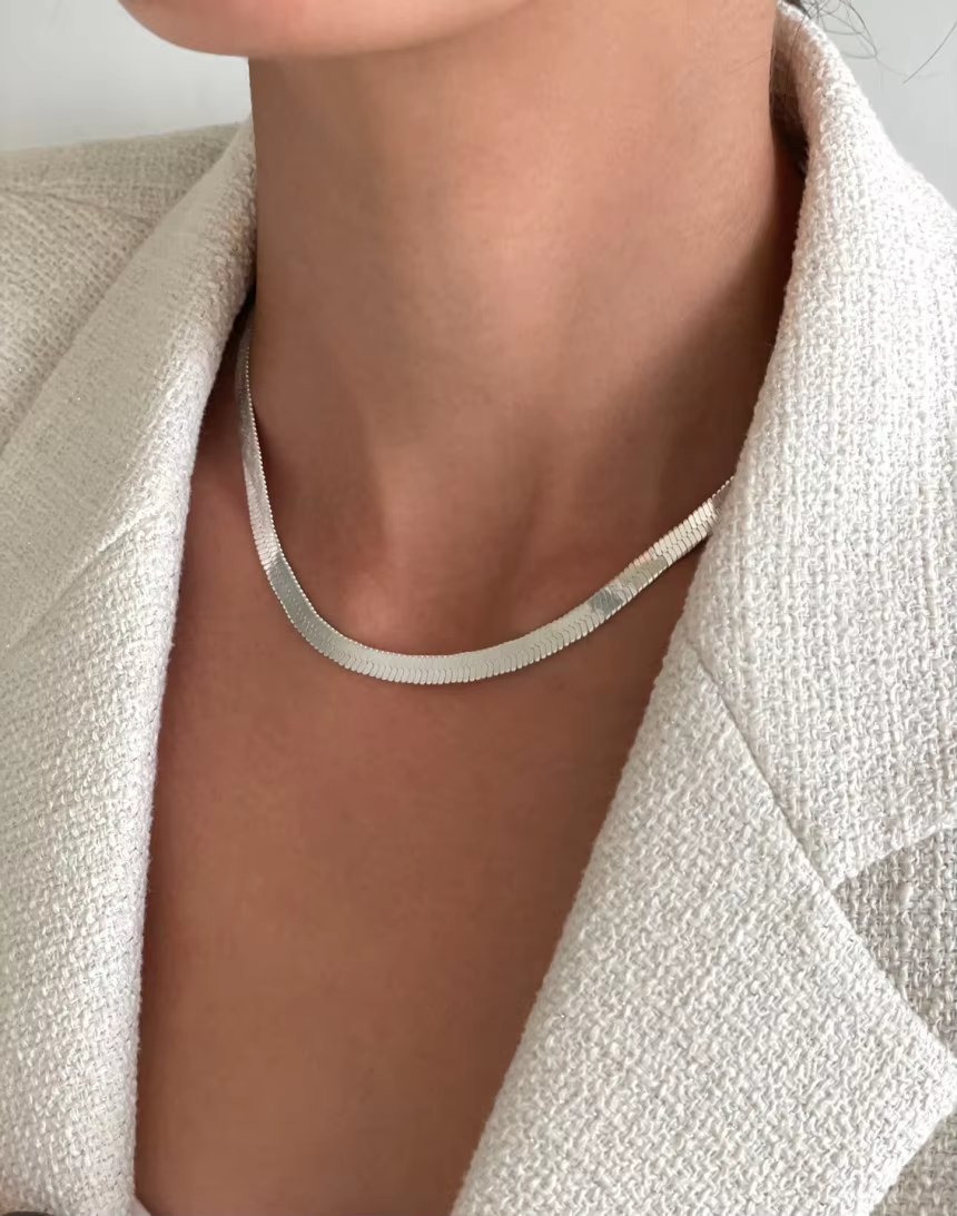 Tiphaine - 925 sterling silver chain necklace , silver color