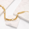 Ottilie - 18k gold plated chain bracelet with cubic zirconia , gold color