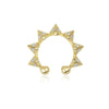 Juliette - 18k gold plated ear cuff with cubic zirconia , gold color