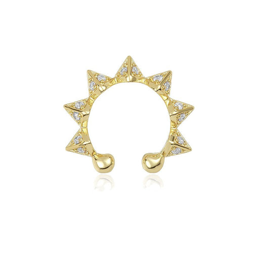 Juliette - 18k gold plated ear cuff with cubic zirconia , gold color