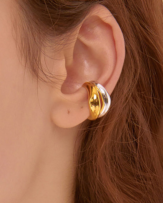 Garance - 18k gold plated ear cuff silver color
