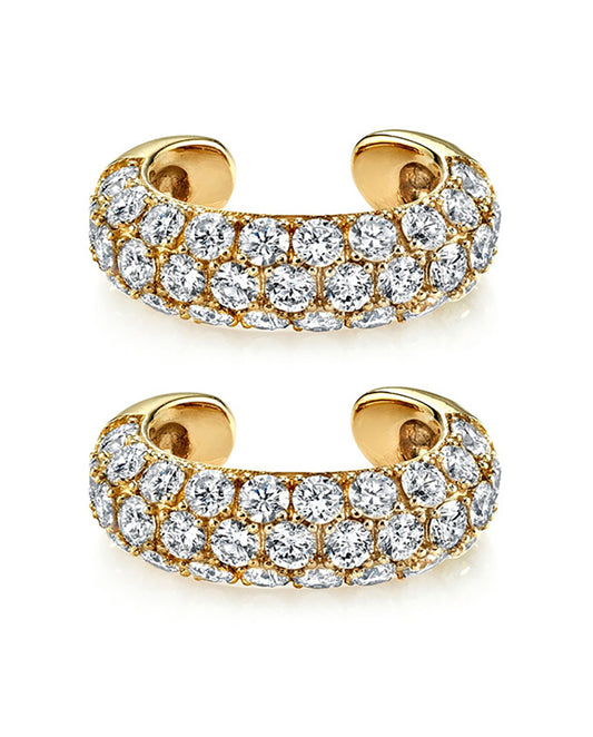 Adeline - 18k gold plated ear cuff with cubic zirconia , gold color
