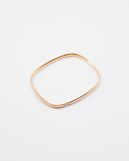 Isadora - 18k gold plated minimalist bangle bracelet , gold color