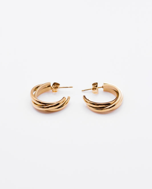 Valentina - 18k gold plated sophisticated design earrings