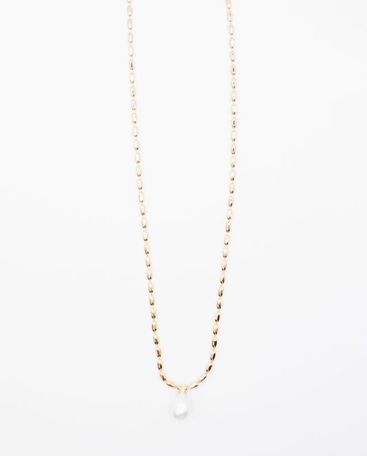 Dorothea - 18k gold plated necklace with real pearl pedant , gold color