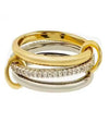 Elowyn - 18k gold plated ring with three interlinked bands