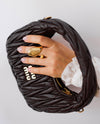 Odette - 18k gold plated bold and contemporary design ring , gold color