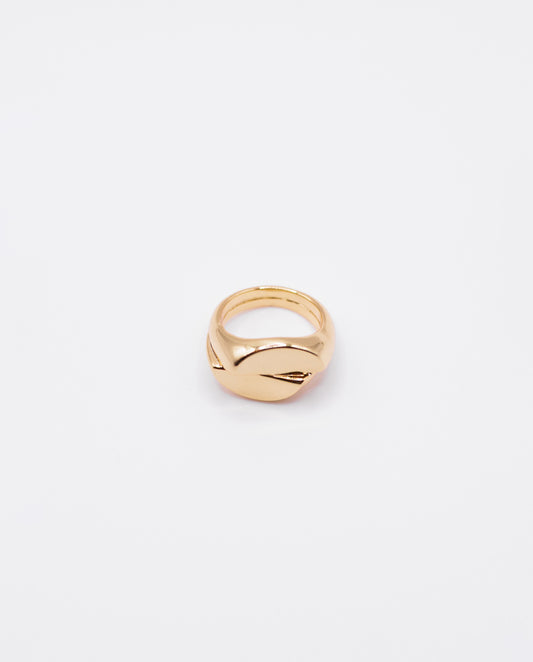 Freya - 18k gold plated contemporary gold-tone ring