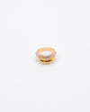 Evera - 18k gold plated sophisticated design ring with Zirconia Stones , gold color