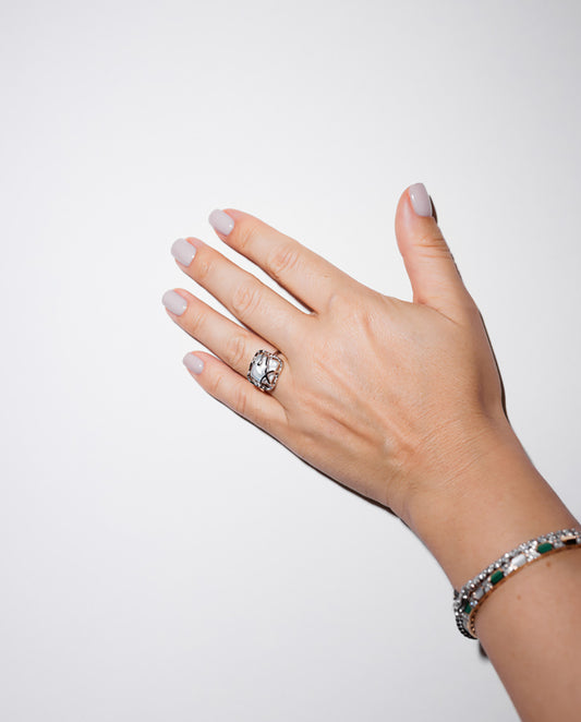 Lumi - 925 Sterling Silver ring with natural pearl