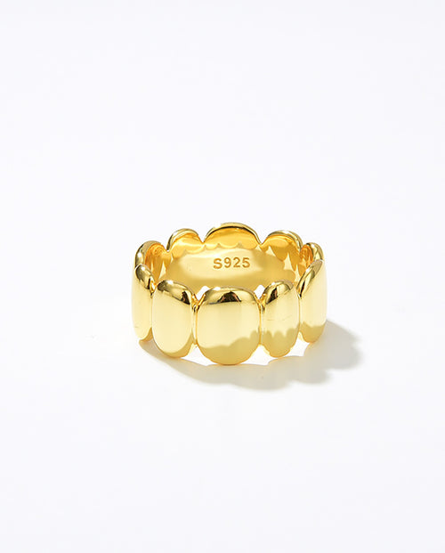 Jasmine - 925 sterling silver , 18k gold plated unique design ring