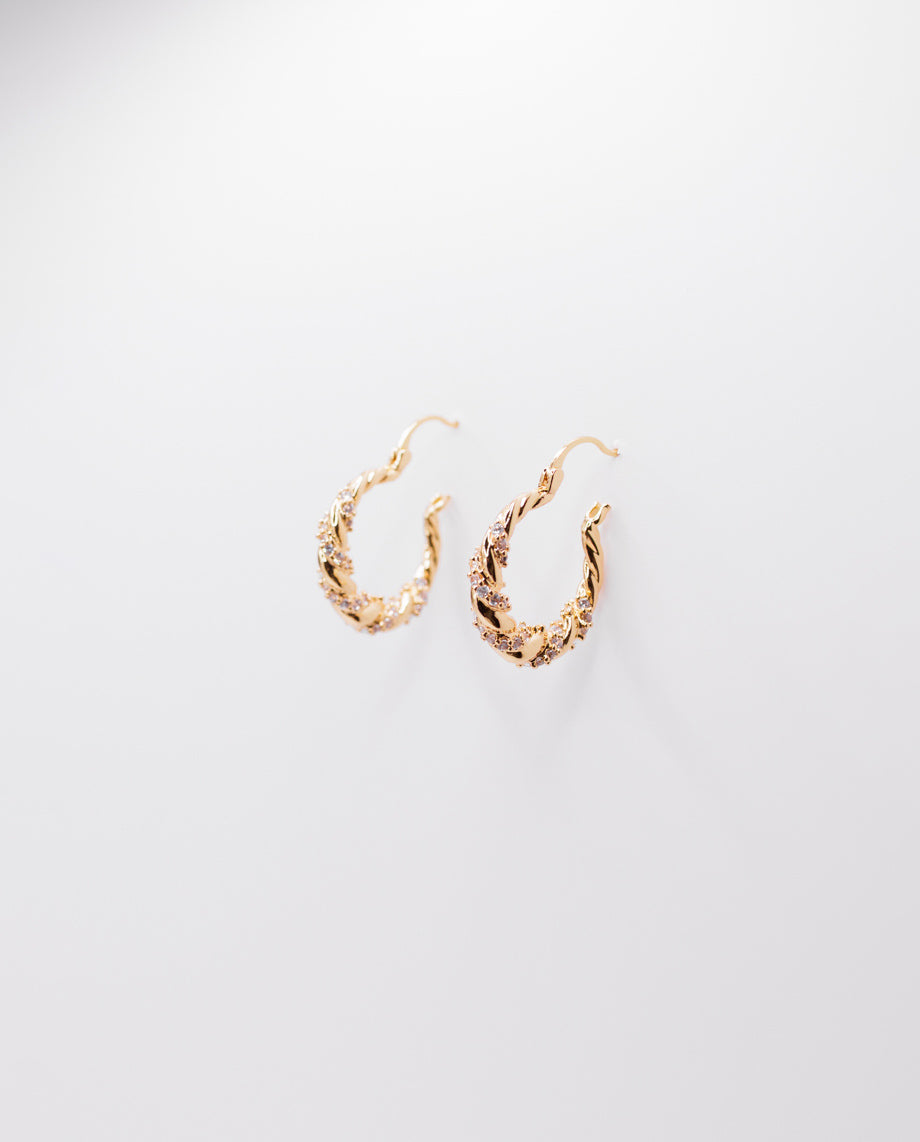 Ismay - 18k gold plated luxurious and eye-catching design earrings