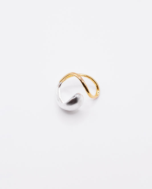 Ithilwen - 18k gold plated ring unique design with vintage finishing