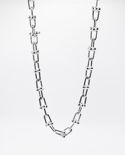 Faelina - 18k gold plated chain necklace , silver color