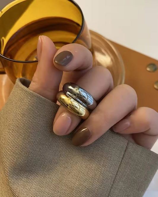 Althea - 18k gold plated two-tone ring