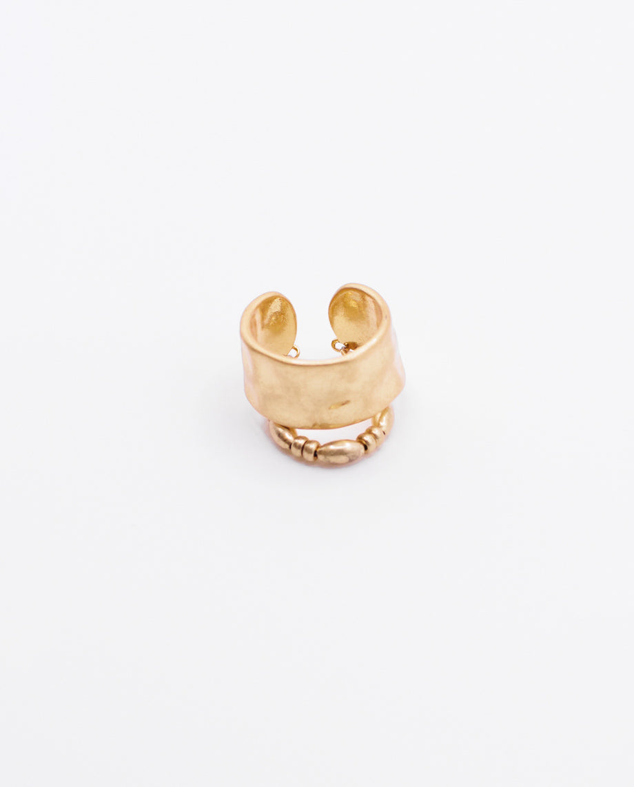 Camille - 18k gold plated artisan-crafted ring , gold-tone