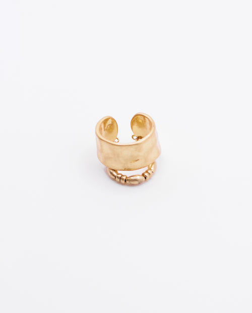 Camille - 18k gold plated artisan-crafted ring , gold-tone