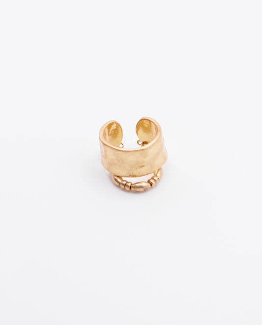 Camille - 18k gold plated artisan-crafted ring , gold-tone