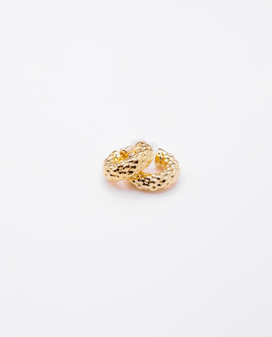 Stella - 18k gold plated , small hoop earrings