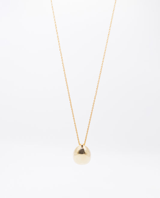 Azalea - 18k gold plated classic chain necklace with teardrop-shaped pendant , gold color