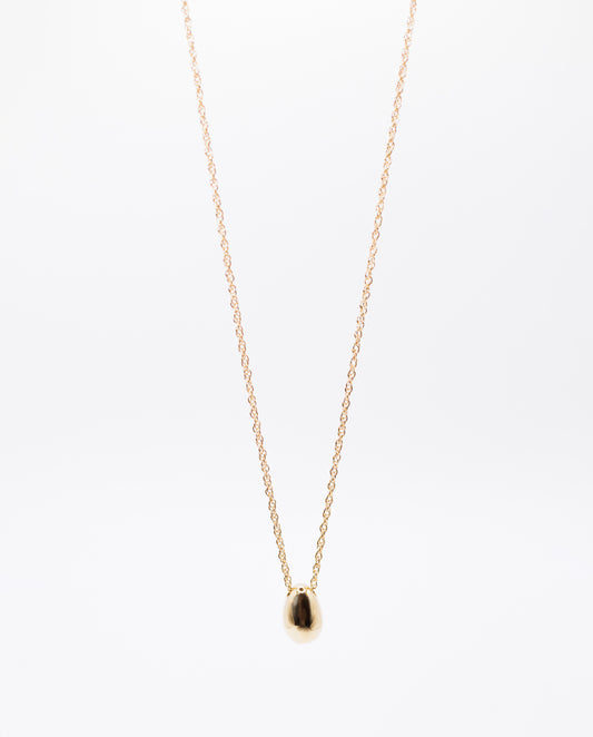 Azalea - 18k gold plated minimalistic chain necklace with teardrop-shaped pendant gold color