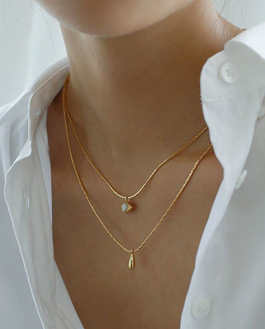 Marcella - 18k gold plated layered necklace gold color