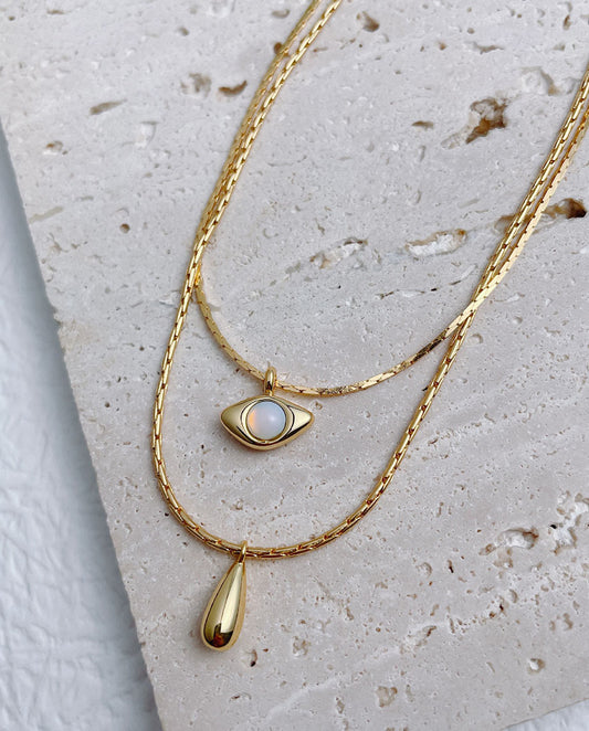 Marcella - 18k gold plated layered necklace gold color