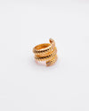 Viola - 18k gold plated triple-band structure ring , gold color