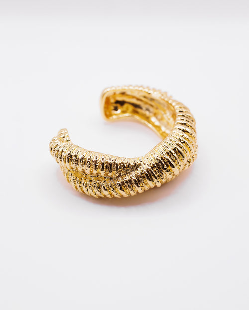 Clementine - 18k gold plated cuff-style bracelet , gold color
