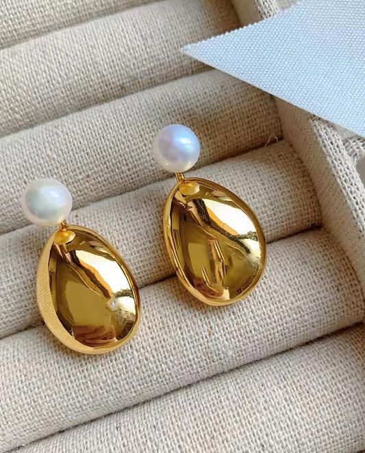Lila - 18k gold plated elegant design transformer earrings