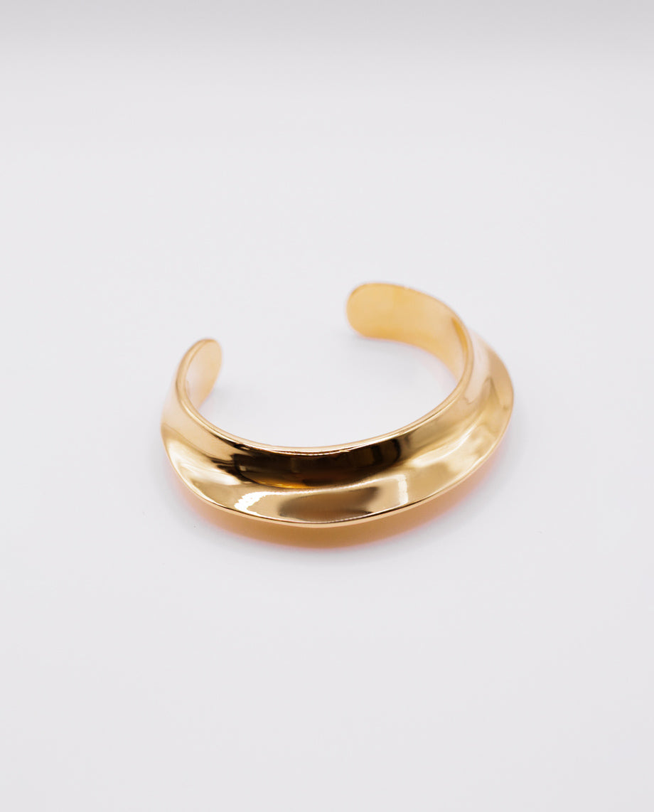 Lux - 18k gold plated bold and elegant cuff design bracelet