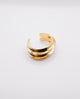 Elle - 18k gold plated bold and elegant cuff design bracelet , gold color