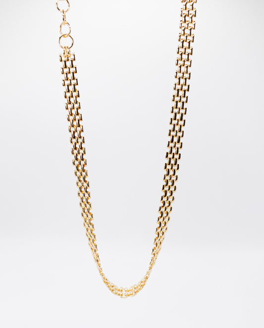 Nia - 18k gold plated classic chain necklace gold color