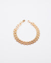 Nia - 18k gold plated layered chain bracelet , gold color