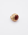 Augusta -  bold and artistic 18k gold plated  ring with big red stone , gold color