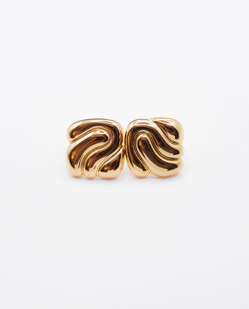 Lyra - 18k gold plated abstract, sculptural design earrings