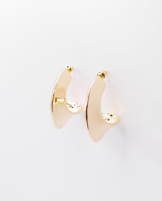 Sparlin - 18k gold plated bold, contemporary design earrings